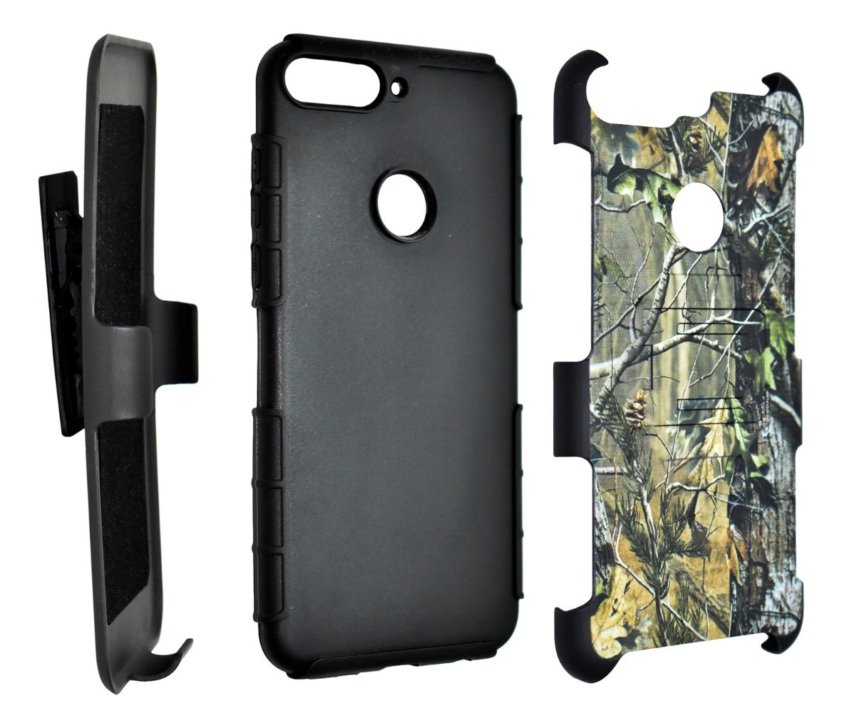 Funda Moss Uso Rudo Camuflage 3 En 1 Para Huawei Y7 2018