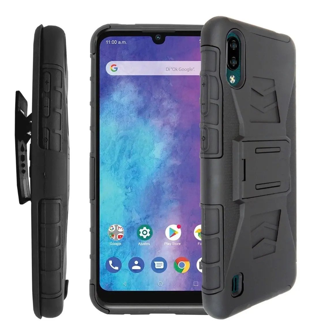 Imagen 10 de 10 de Funda Uso Rudo 3 En 1 Zte Blade A5 2020