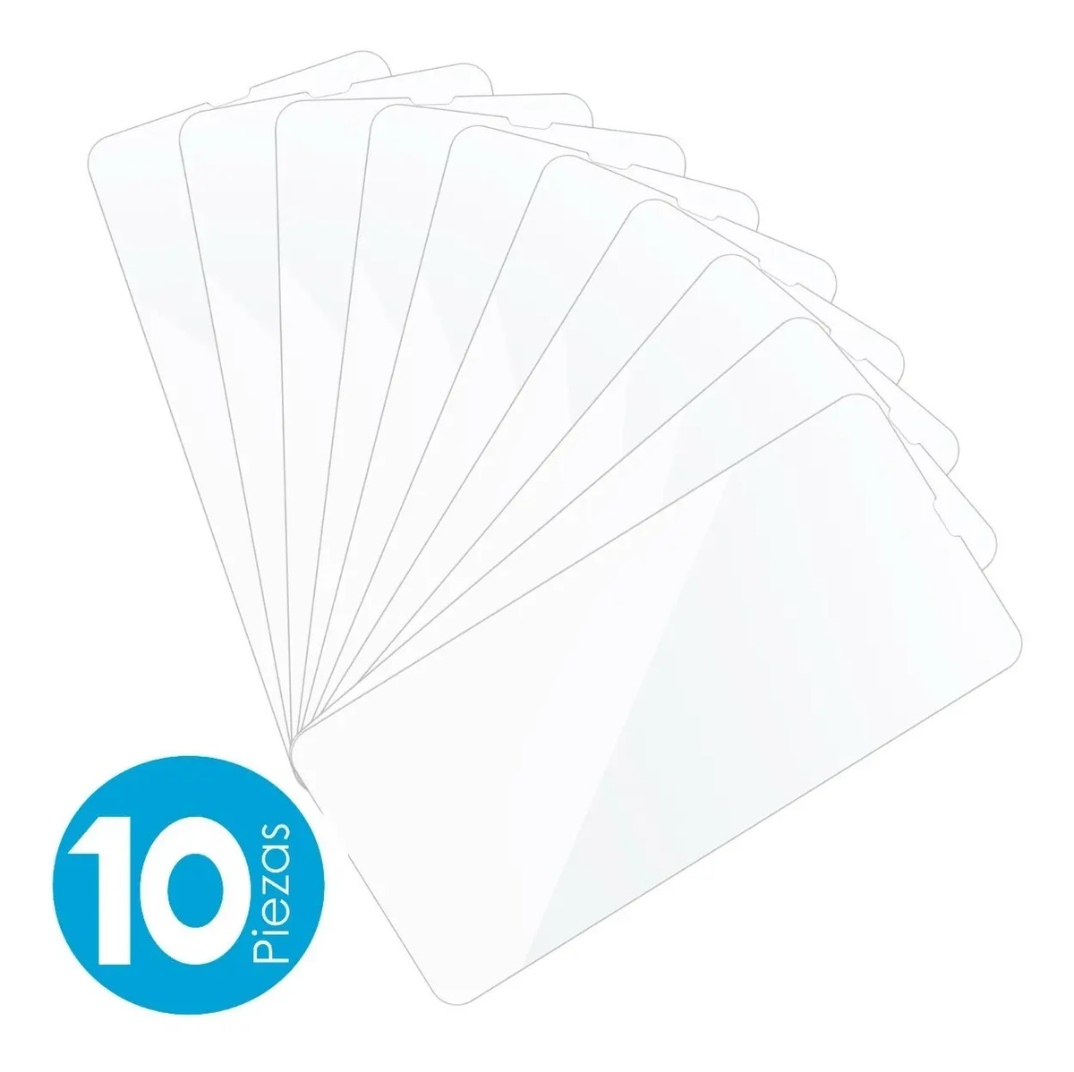 10 Piezas Mica Cristal 9h Templado Modelos Para iPhone