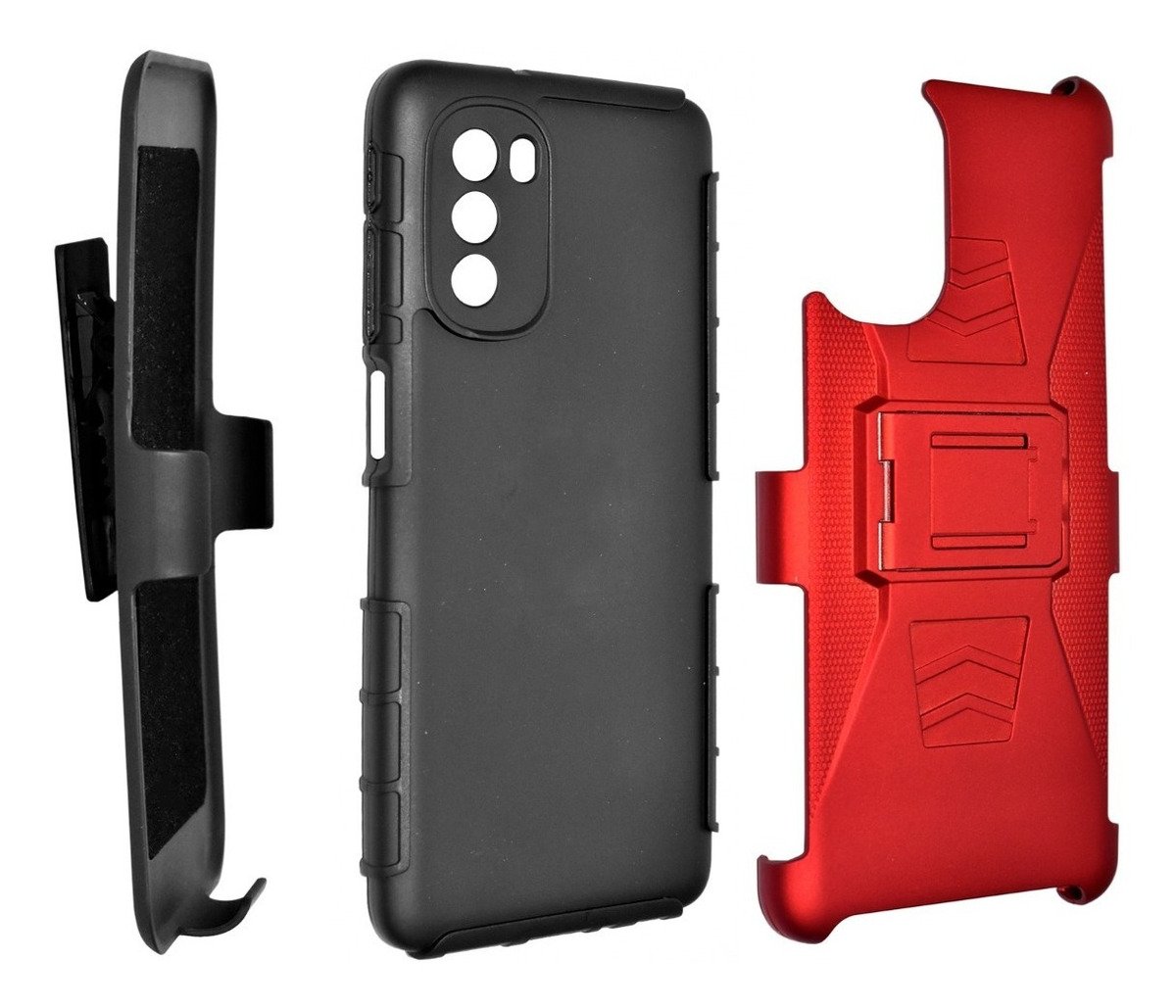 Imagen 2 de 9 de Funda Moss Uso Rudo 3 En 1 Colores Para Motorola Moto G51 5g