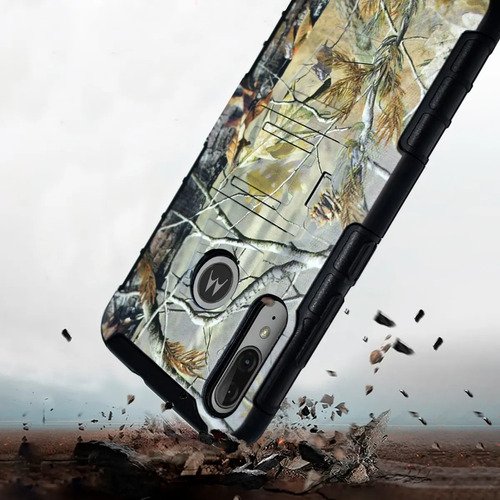 Funda Moss Uso Rudo Camuflage 3 En 1 Para Moto E6 Plus
