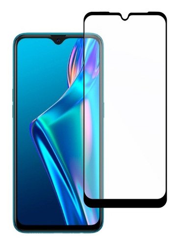 Imagen 1 de 2 de Mica Cristal Templado 10d Marco Negro Modelos Oppo