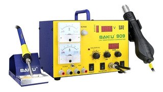 Estacion De Soldar 3 En 1 Baku 909 Solda / Calienta / Carga