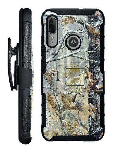 Funda Moss Uso Rudo Camuflage 3 En 1 Para Moto E6 Plus