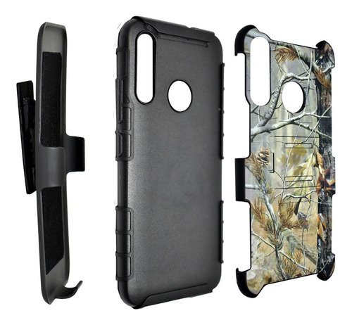 Funda Moss Uso Rudo Camuflage 3 En 1 Para Moto E6 Plus