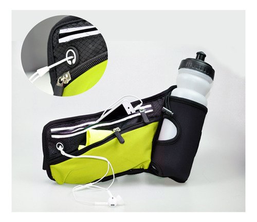 Cangurera Deportiva Unisex Con Portavaso Y Toalla