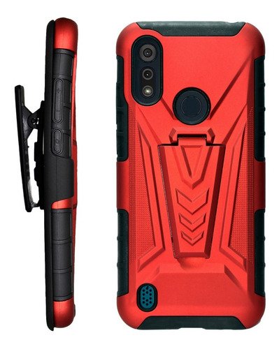 Imagen 5 de 10 de Funda Uso Rudo 3 En 1 Colores Motorola Moto E6s 2020