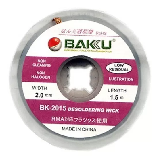 Malla Para Desoldar Baku 2015 ,reballing 2mm X 1.5 Mts La #1