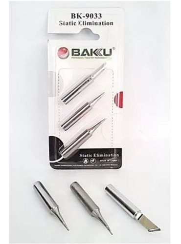 puntas para cautin de repuesto  baku 9033 !! originales!! 3pz